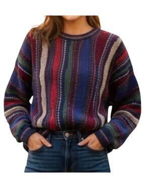 Vintage Golfsmith Coogi Style Multicoloured Wool Blend Sweater Size XL Unisex